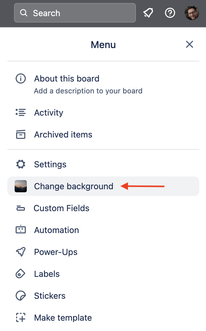 Changing board backgrounds, Trello