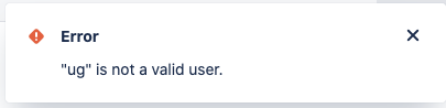 Ug is not a valid user error