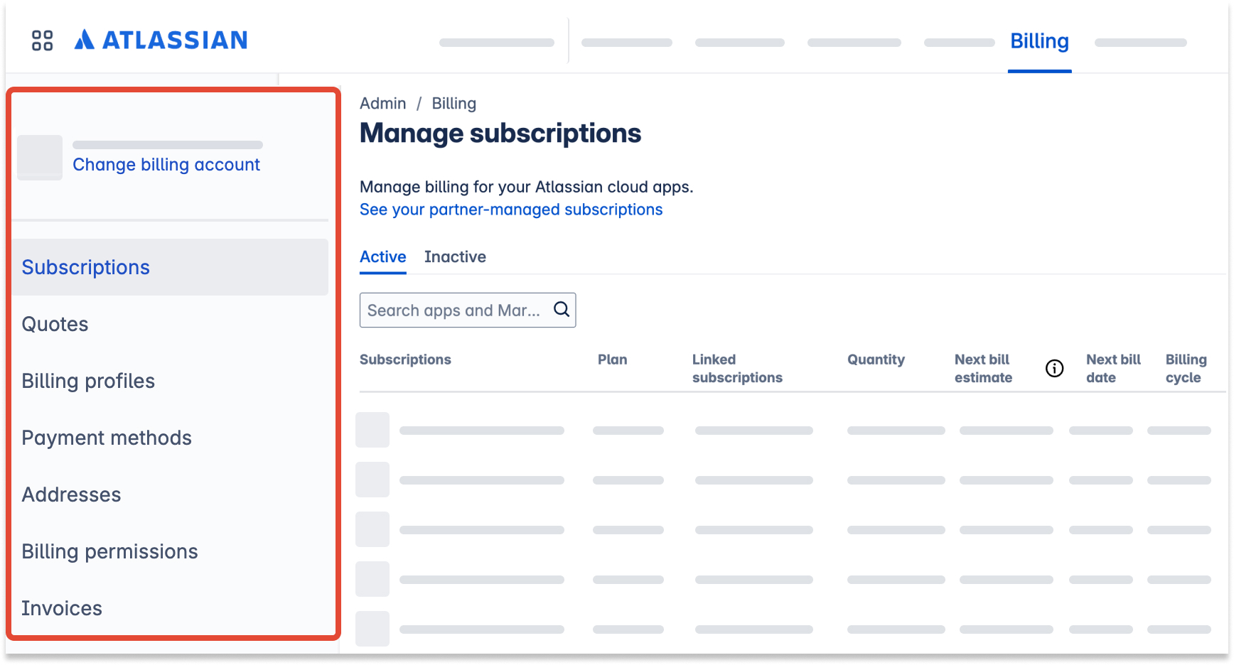 Image showing the improved billing interface