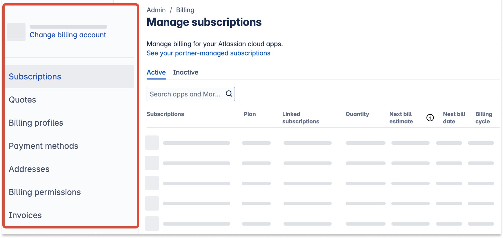 Image showing the improved billing interface