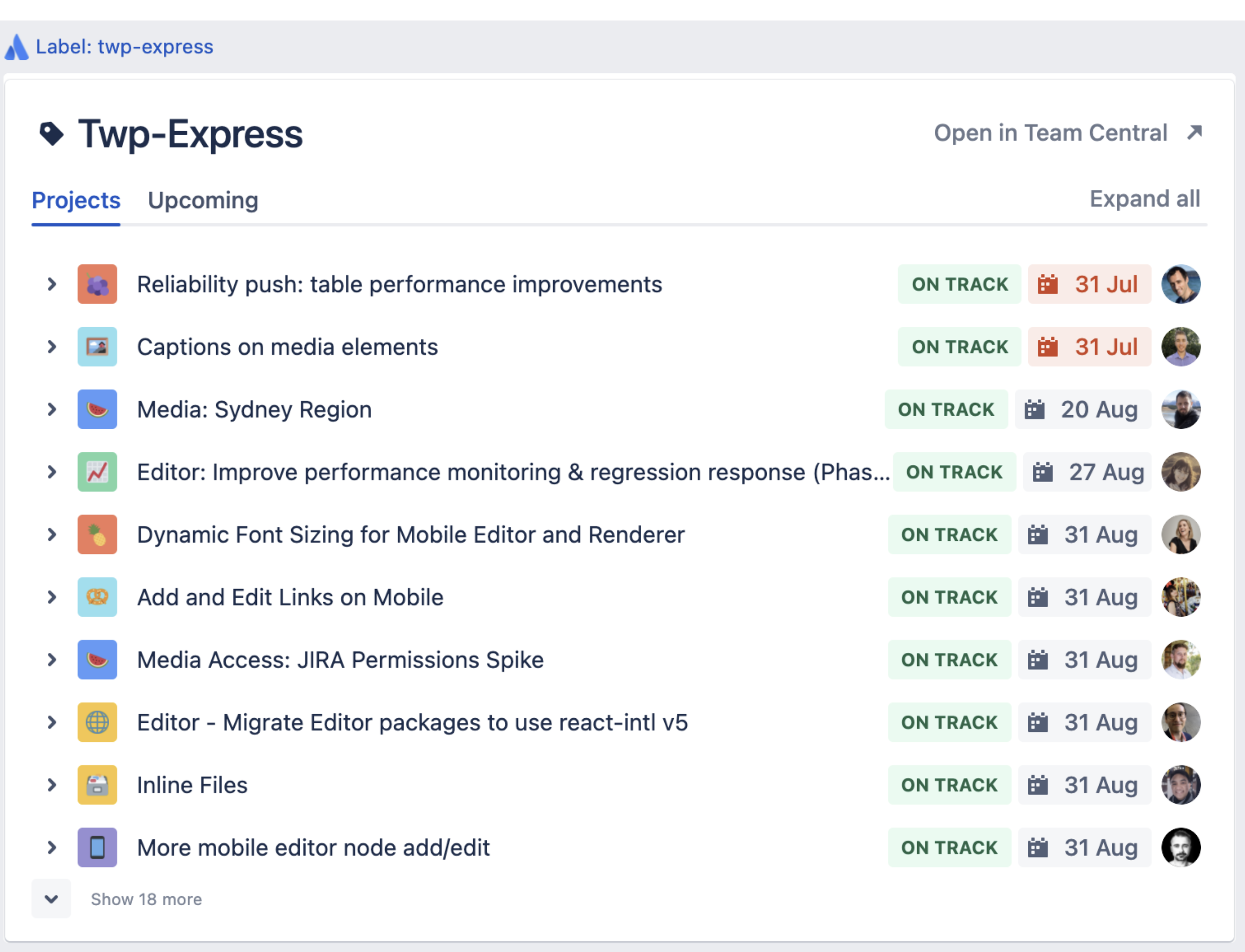 alt="Display the About tab of projects and goals embed in other products."