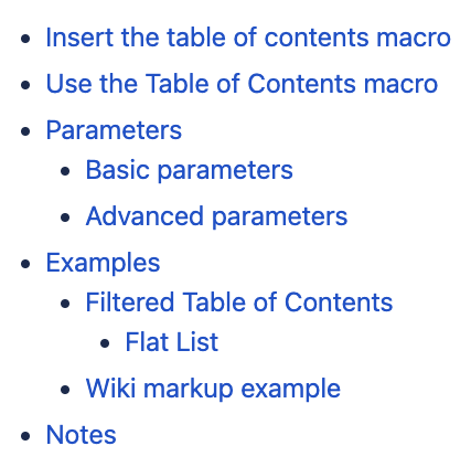 Image of the iframe placeholder for Table of Contents macro