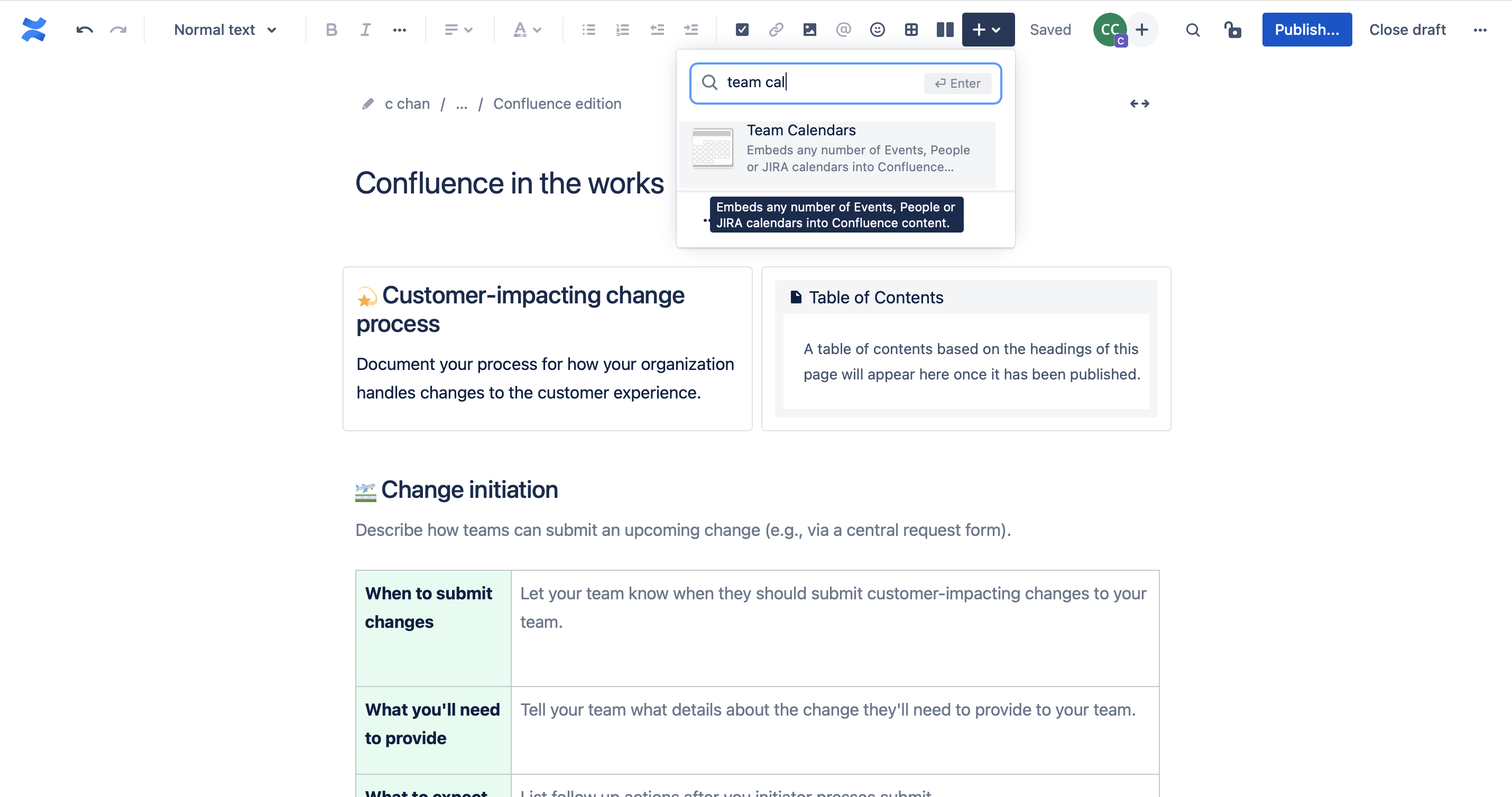 Embed calendars on Confluence pages Confluence Cloud Atlassian Support
