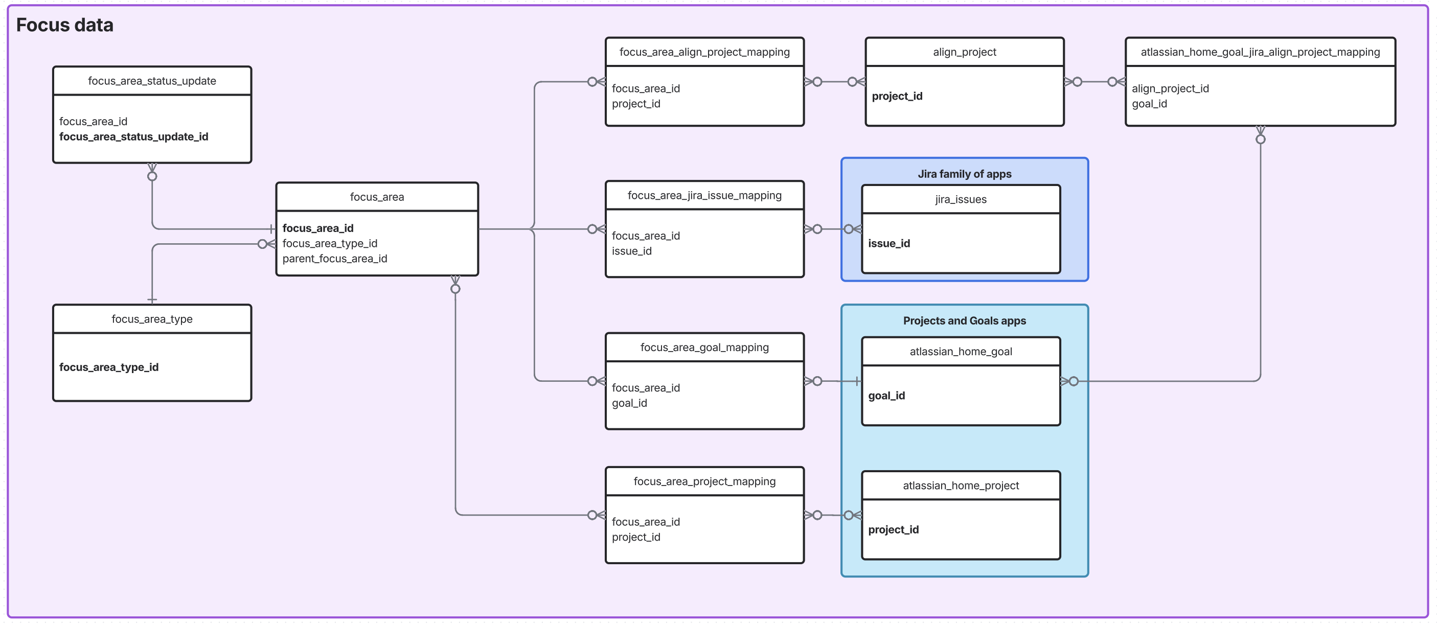 A diagram of the data share for Focus.