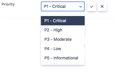 What is the definition for Priority 1 (P1) and Priority (P2) incidents?