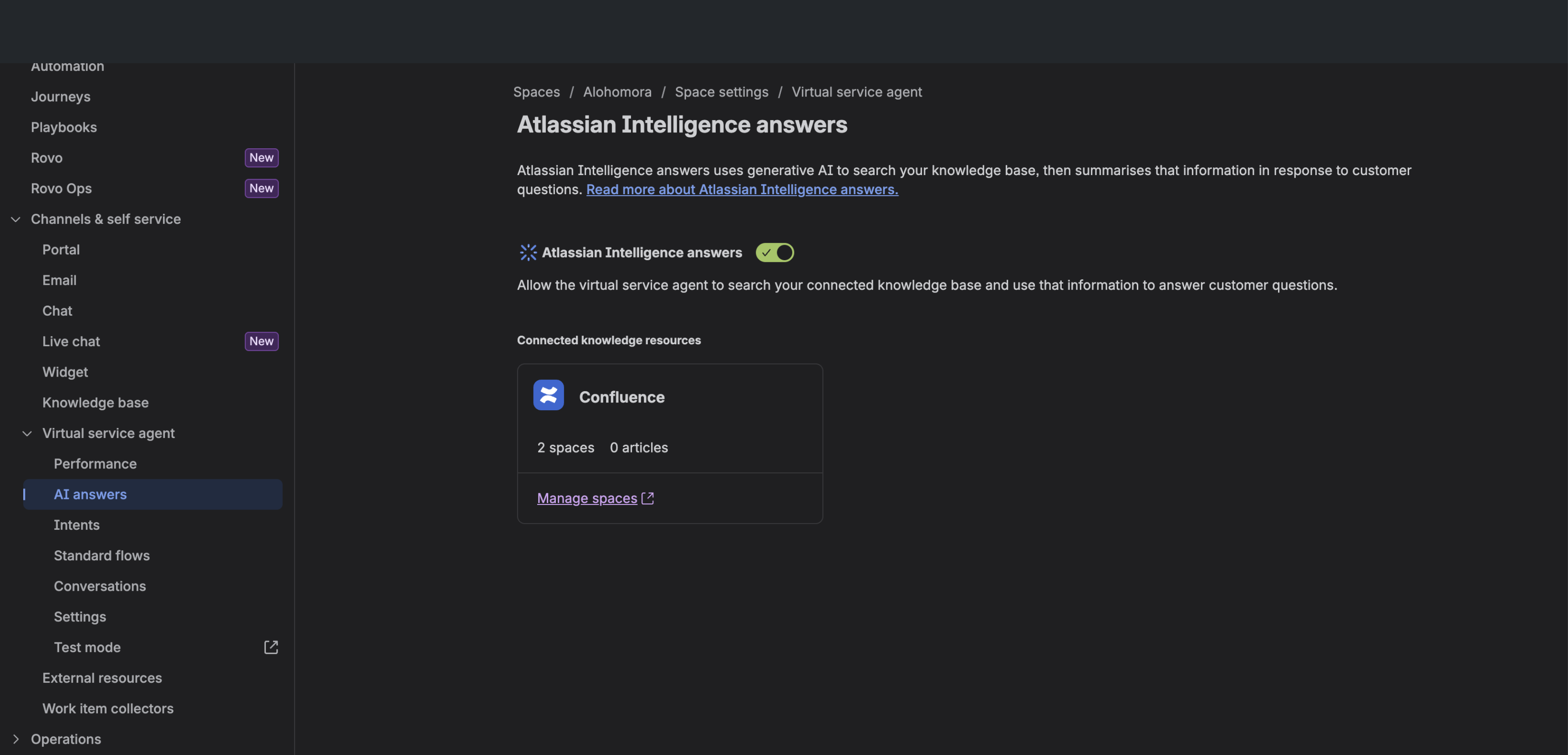 Atlassian AI answers