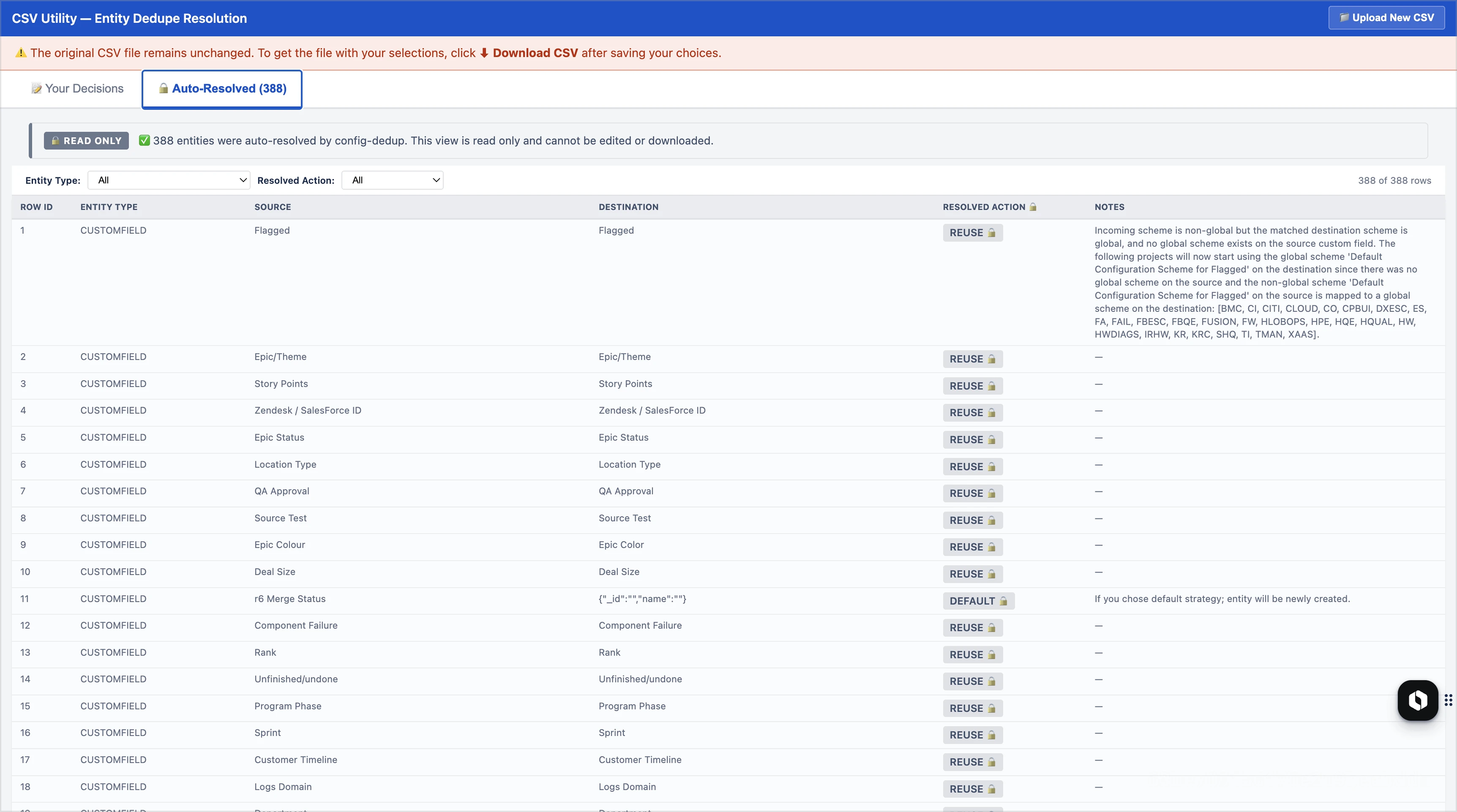 The auto-resolved tab