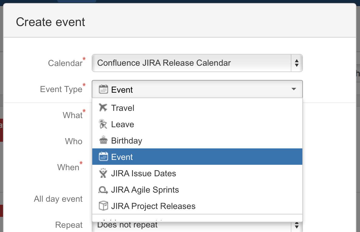 Add events Confluence Cloud Atlassian Support