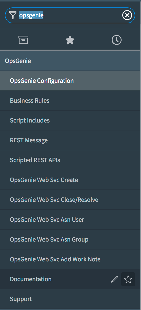 ServiceNow Opsgenie configuration