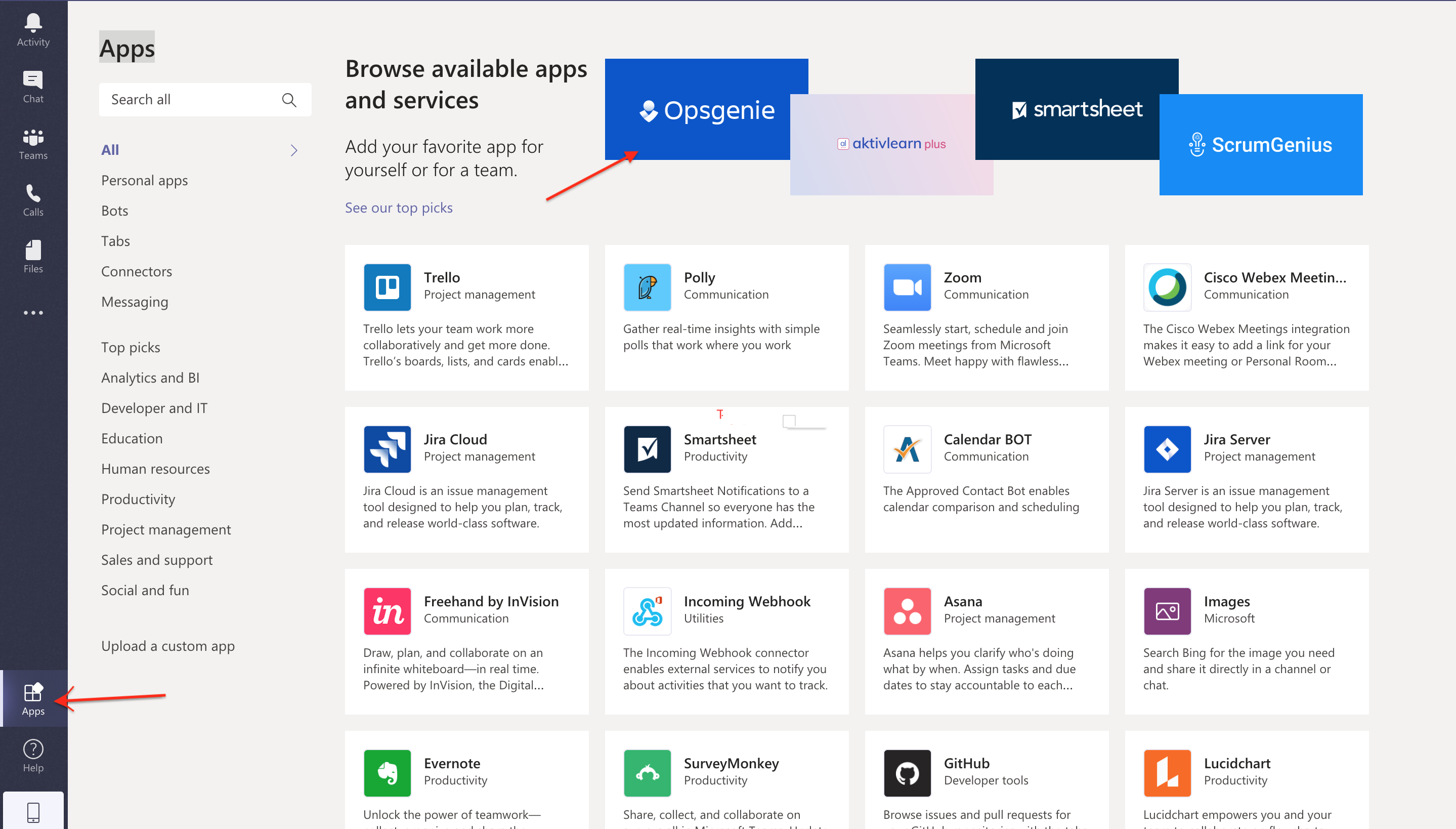 Microsoft Teams find app