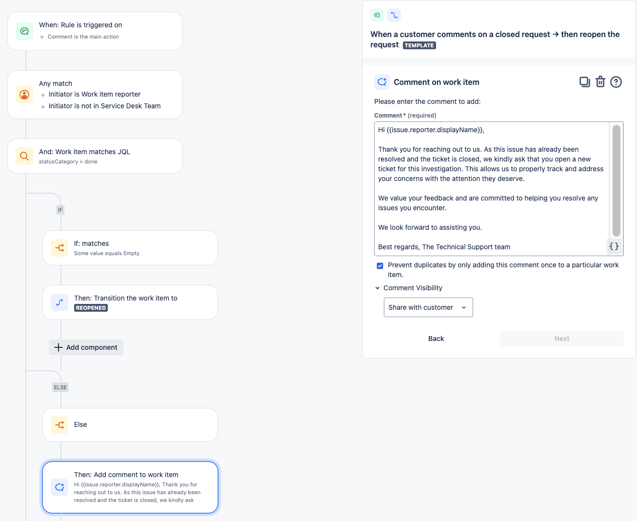 Overview of how the rule will look like.