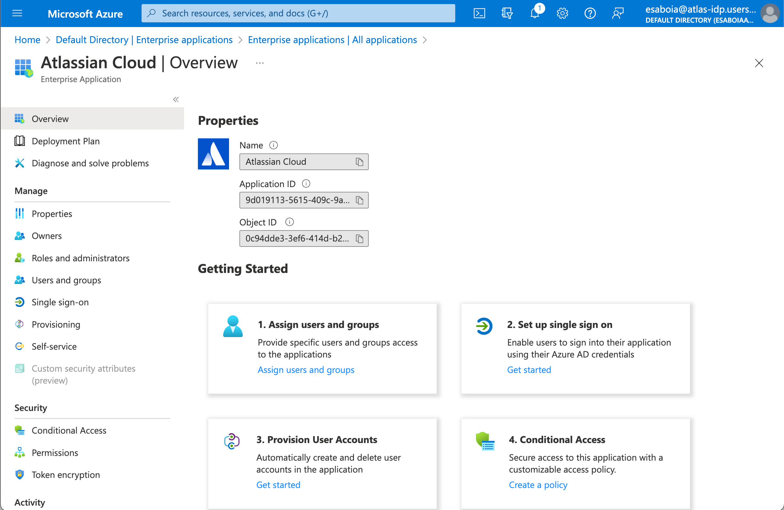 Screenshot of Microsoft Azure AD Overview page.