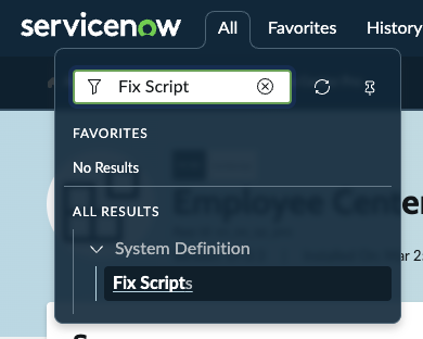 Screenshot of Fix Scripts