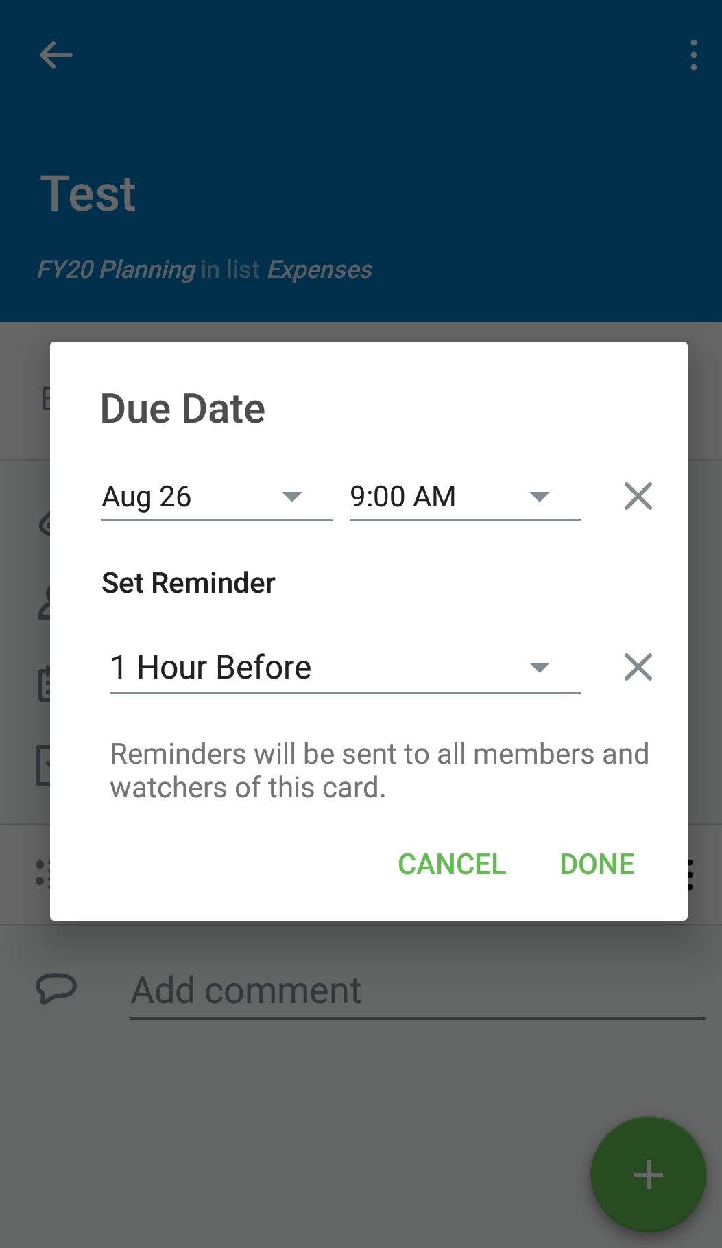 Mobile due dates Android