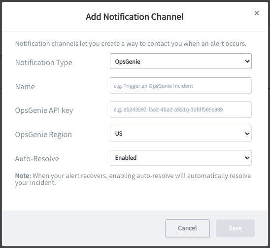 Hosted Graphite Add Notification Channel