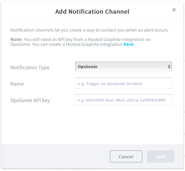 Hosted Graphite Add Notification Channel
