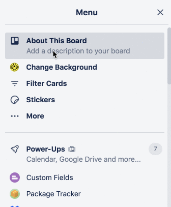 Changing board backgrounds, Trello