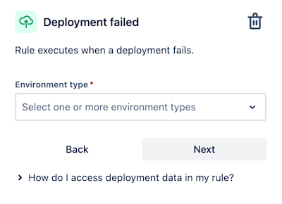 Deployment failed trigger in automation