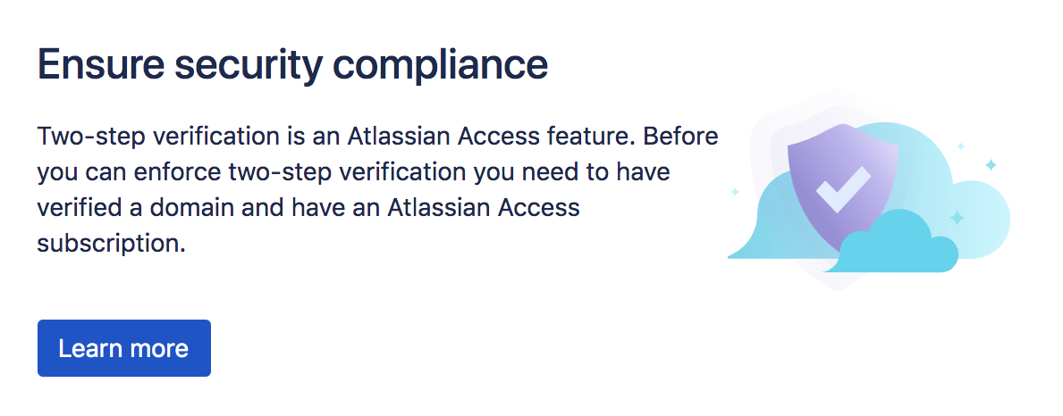 Screenshot of Ensure security compliance regarding two-step verification