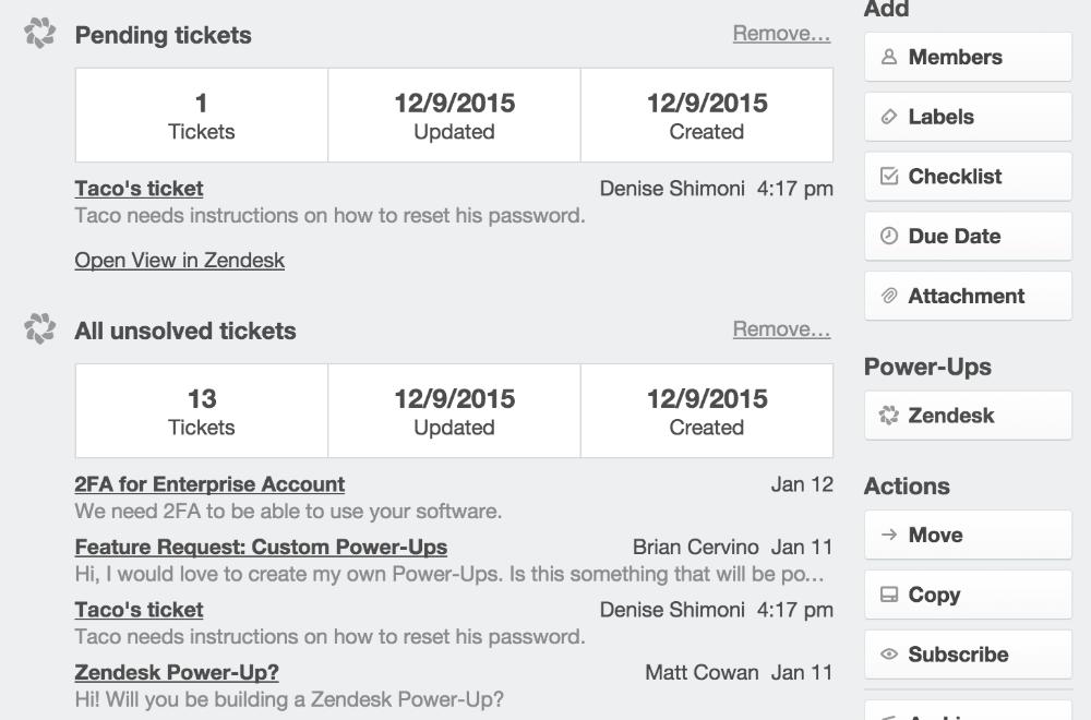 Views tickets. Ticket Zendesk.