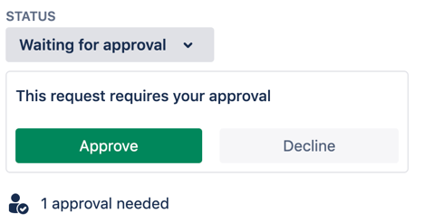 approve reject button