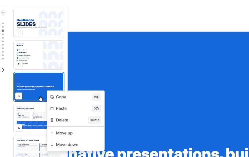 The preview panel open, with the options menu visible.