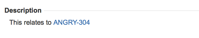 Example of text renderer showing a link to a Jira issue