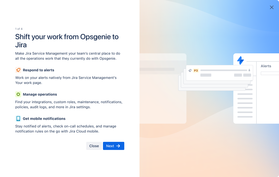 Shifting from Opsgenie to Jira