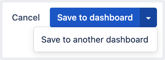 ダッシュボードに保存または別のダッシュボードに保存