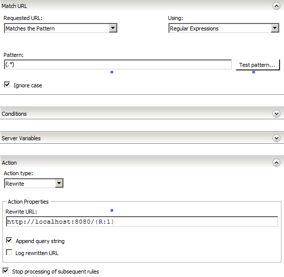 URL Rewrite config