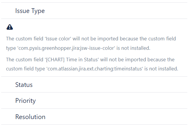 Issue Type will not be imported
