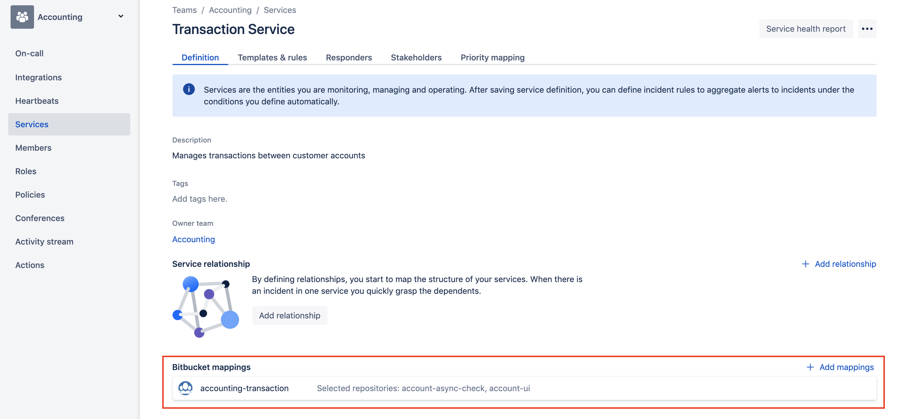 Service mapping