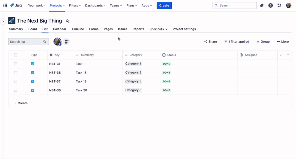 alt="Apply more filters in your project"