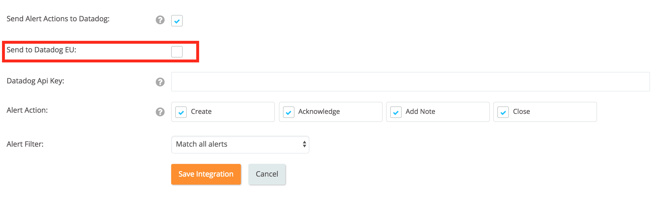 Datadog configuration