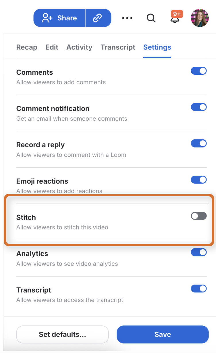 Loom 動画をつなぎ合わせる