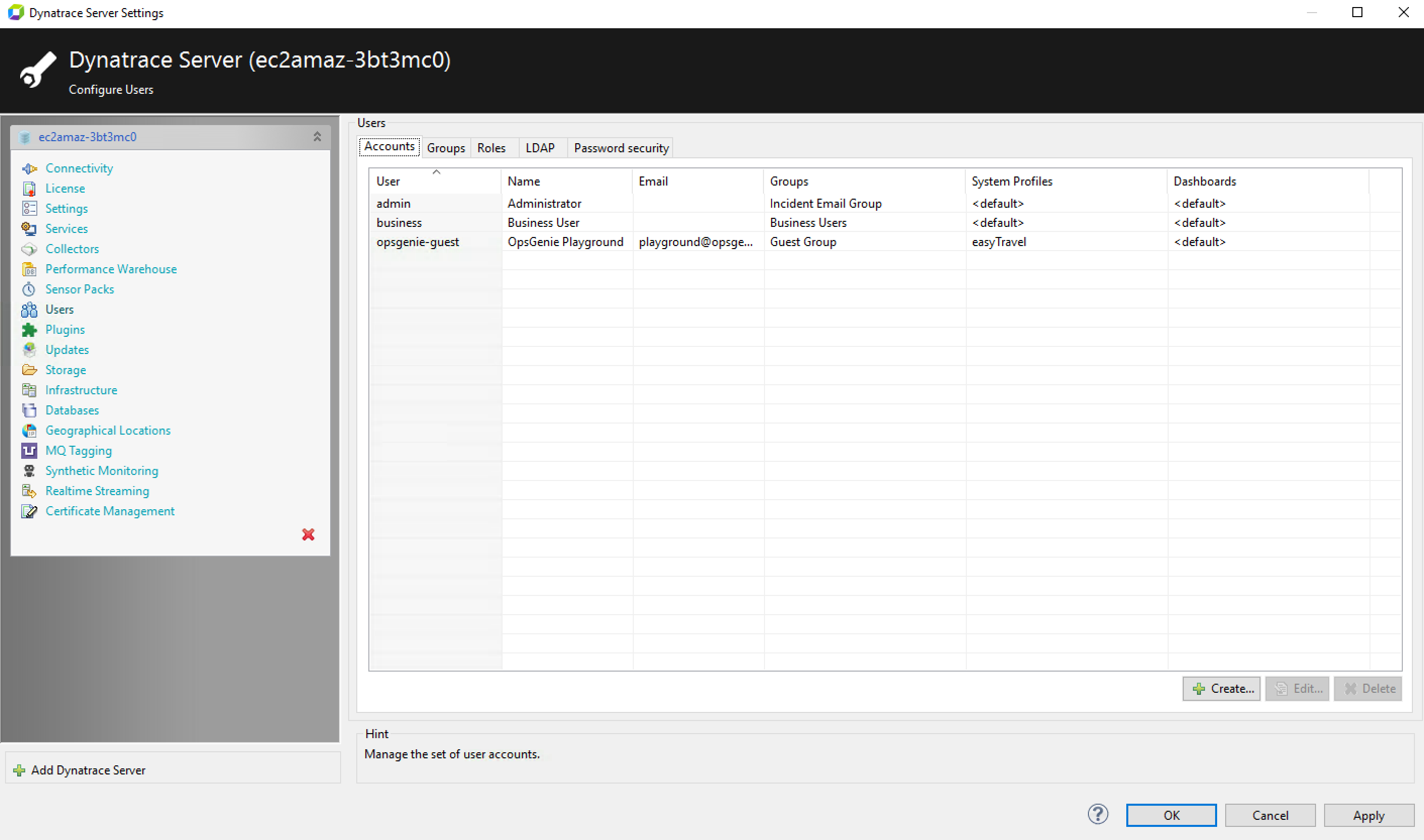 Dynatrace Server