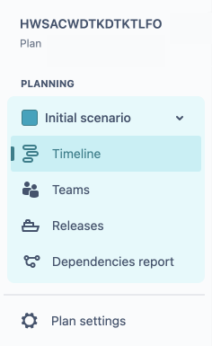 Advanced Roadmaps for Jira Software Cloud で、シナリオを使用して計画の代替バージョンを作成します。