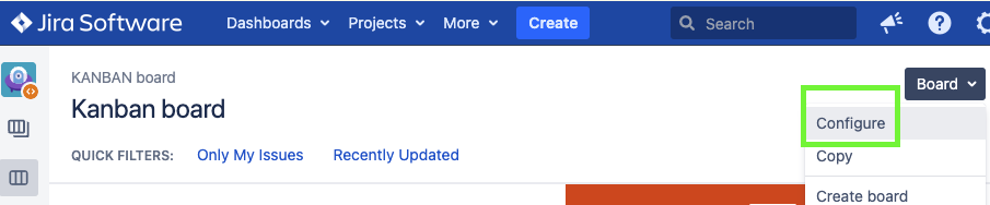 board's Configure page