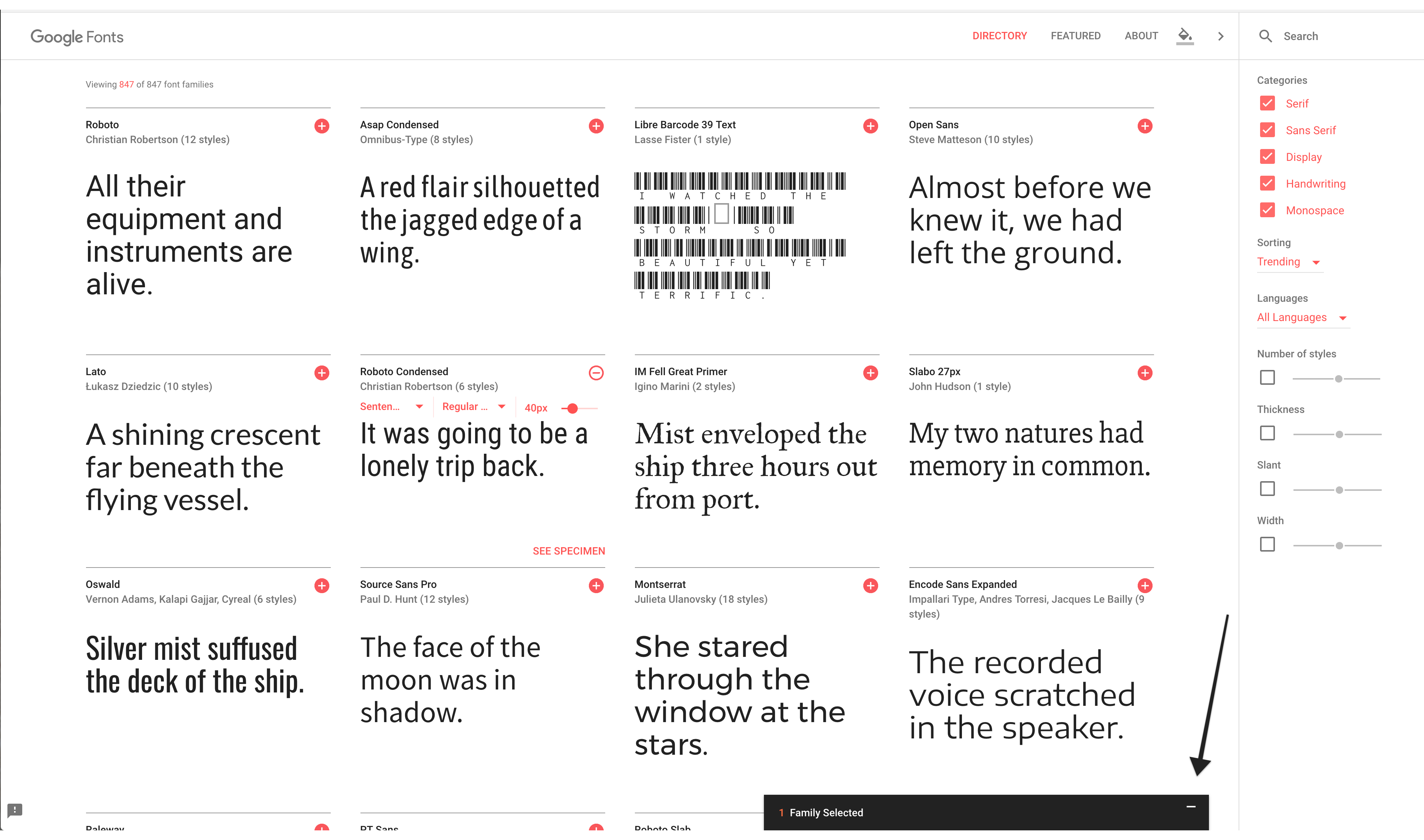 add google fonts to a status page
