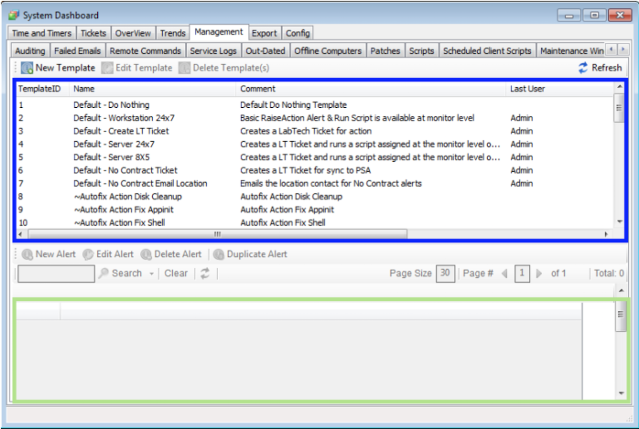 ConnectWise Automate system dashboard