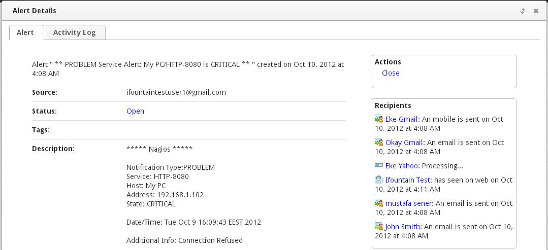Nagios alert details