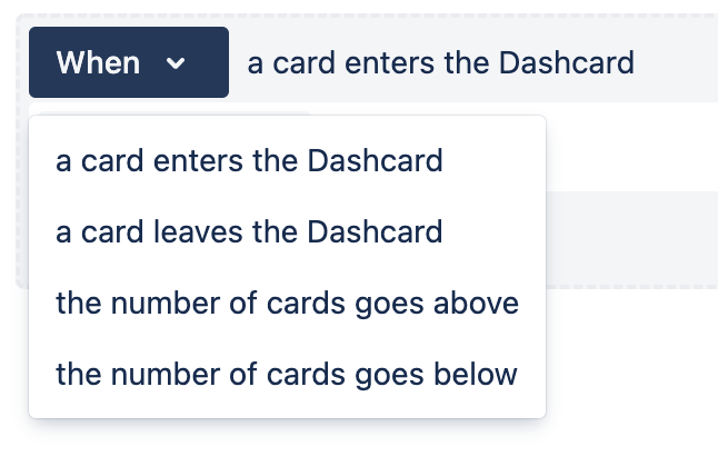 Dashcard Alert Conditions