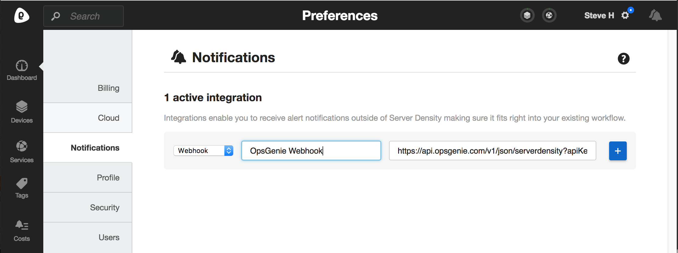 Server Density Notifications