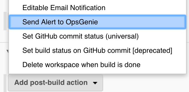 Jenkins post build action