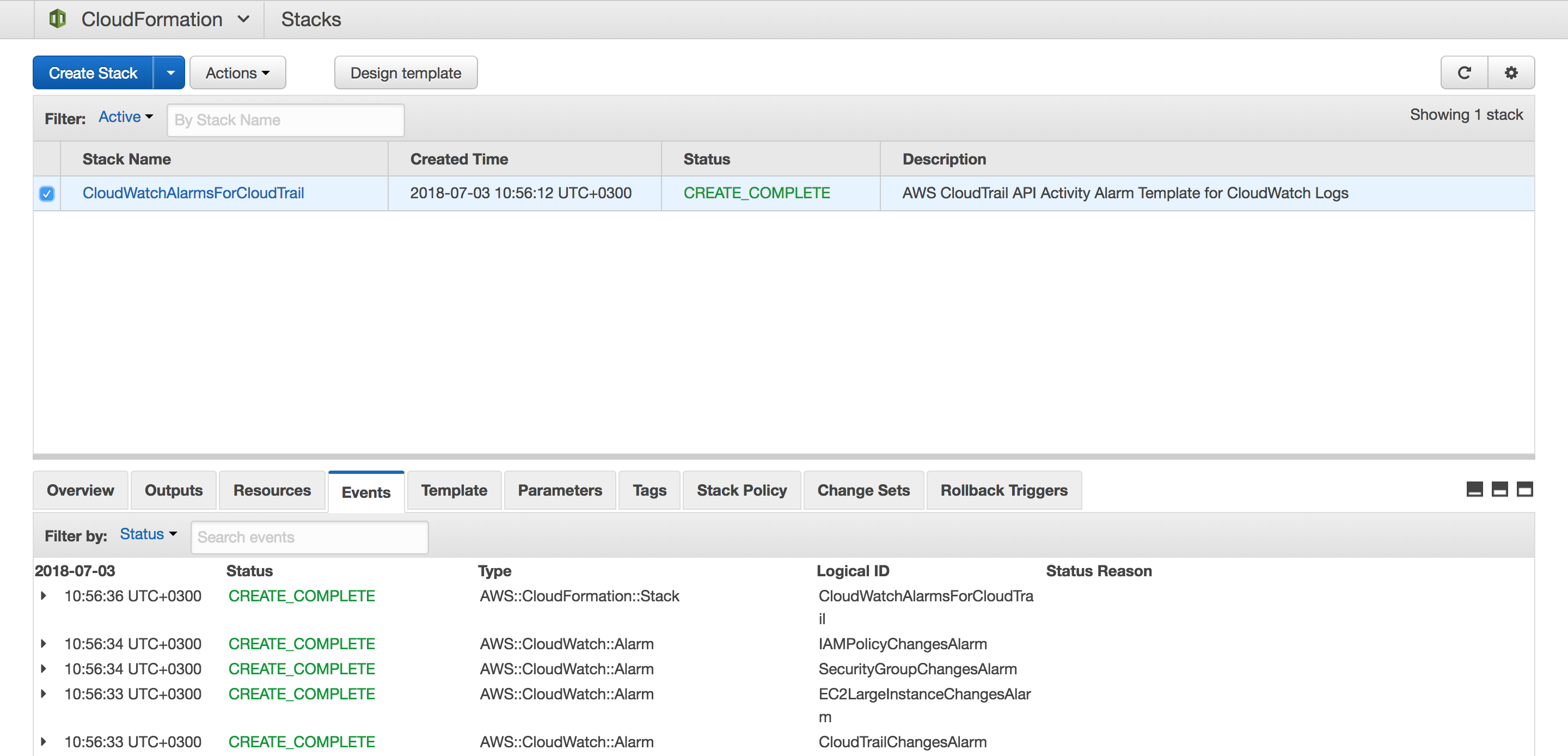 CloudFormation stack