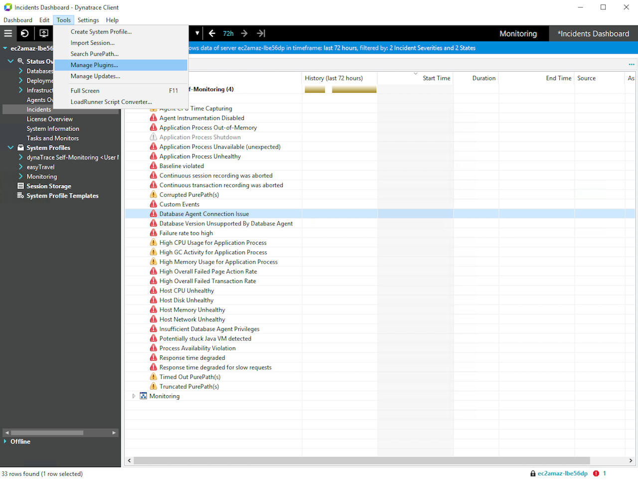 Dynatrace AppMon manage plugins