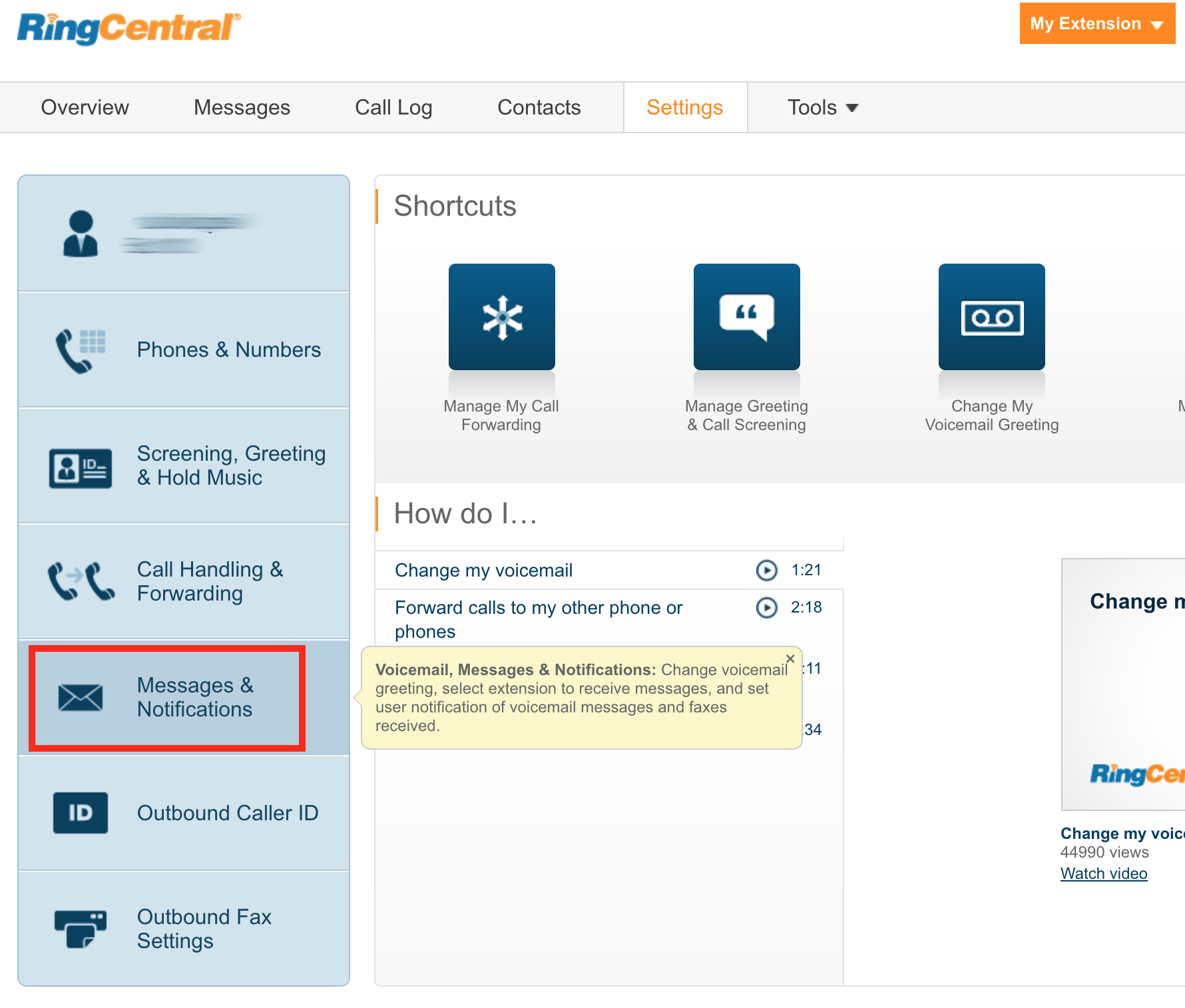 RingCentral Messages and Notifications