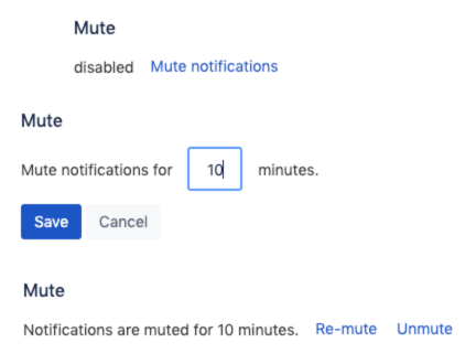 A screenshot showing mute functionality in Opsgenie's notification settings.