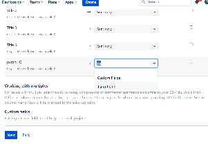 Fields in the import settings