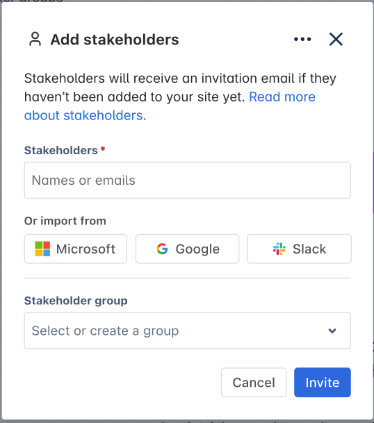 Adding stakeholders for incident management